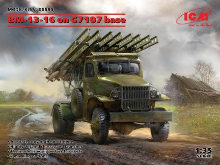 ICM 35595 1:35 Soviet BM-13-16 Multiple Launcher Plastic Model Kit