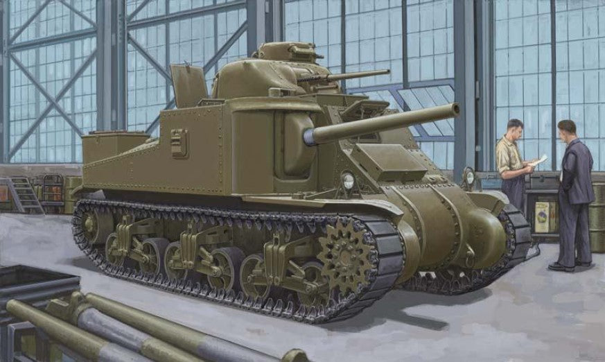 I Love63518 1:35 M3A4 Medium Military Tank Model Kit