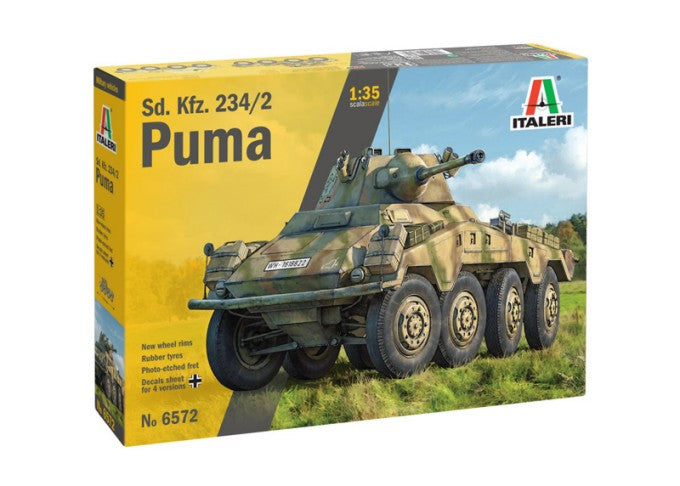 Italeri 6572 1:35 Sd.Kfz. 234/2 Puma Armored Military Vehicle Model Kit