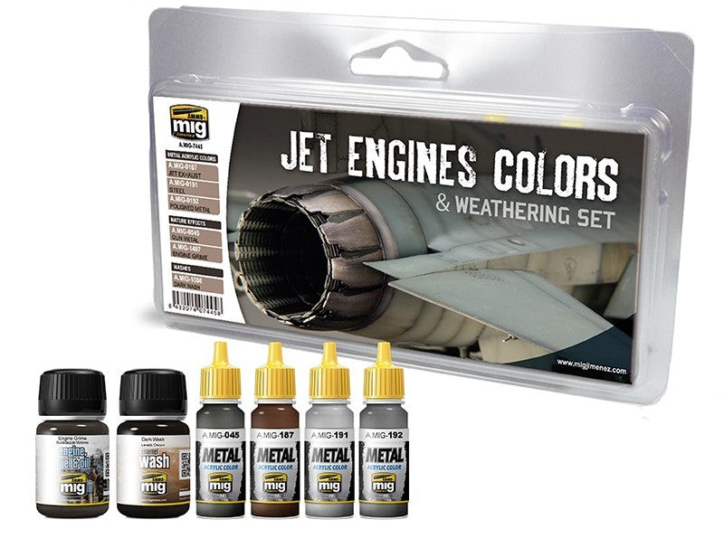 Mig Jimenez AMIG7445 Jet Engines Colors & Weathering Set