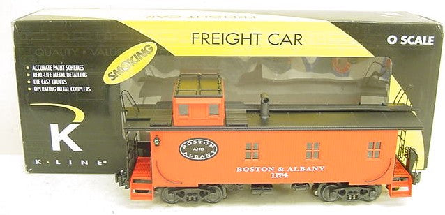 K-Line K616-3181 O Gauge B&A Smoking Ex Vision Wood-Side Caboose #1174 LN/Box