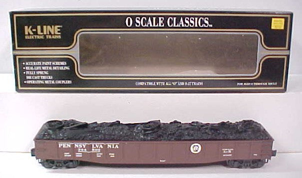 K-Line K652-1891 O Pennsylvania Railroad Gondola with Scrap Load