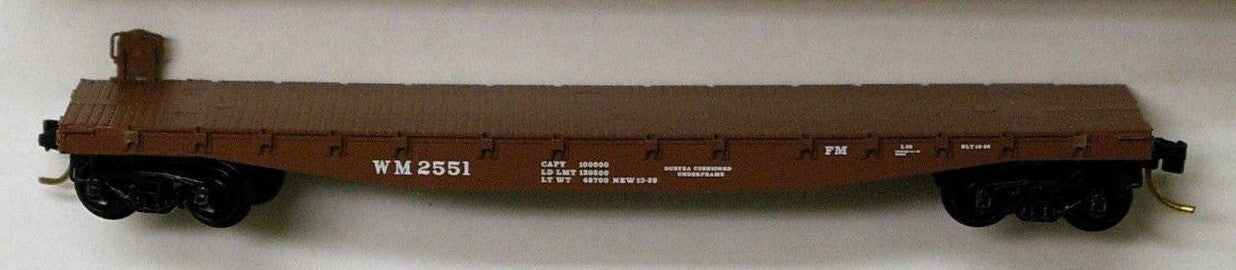 Micro-Trains 04500160 N Western Maryland 50' Fishbelly Side Flatcar #2551 LN/Box