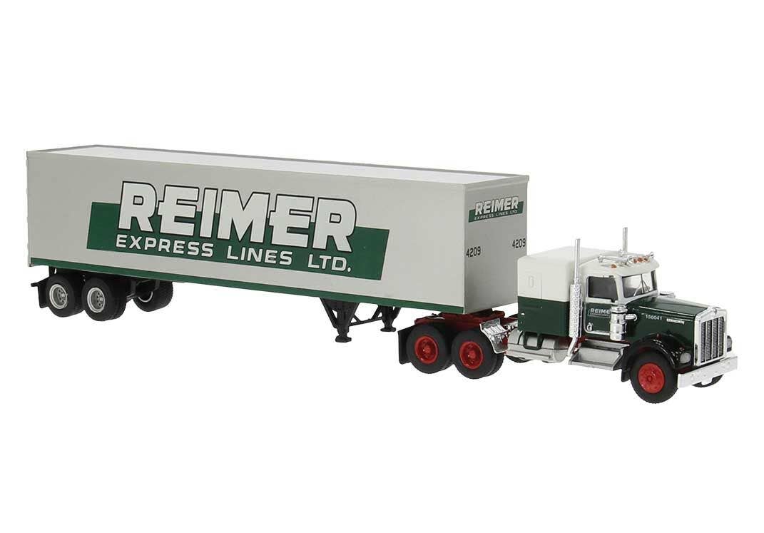 Brekina Automodelle 86258 HO Kenworth W900 Tractor w/Sleeper Cab - Reimer