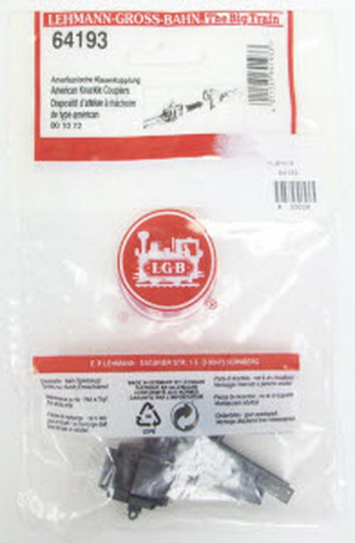 LGB 64193 American Knuckle Couplers (Pack of 2)