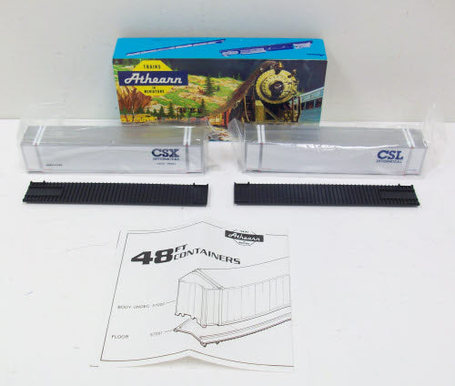 Athearn 5703 HO Scale CSX-CSL 48Ft Containers (Set of 2)