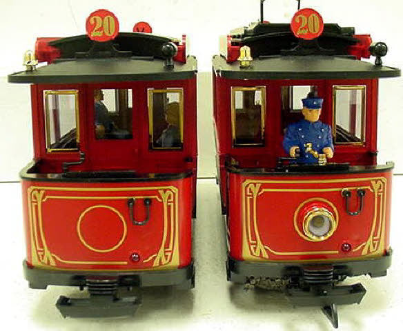 LGB 1988 G 20th Anniversary Trolley Car Set EX/Box