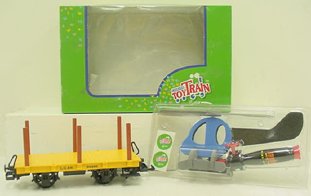 LGB 94469 G Scale Flatcar with Helicopter LN/Box