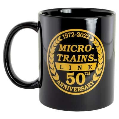Micro-Trains 99530050 Black/Yellow Micro-Trains 50th Anniversary Coffee Mug