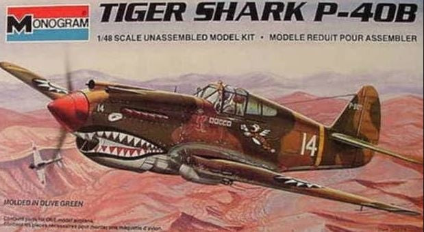 Monogram 5209 1:48 P-40B Tiger Shark Aircraft Kit