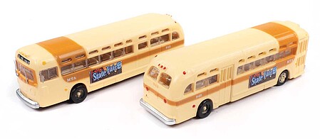 Classic Metal Works 52001 N Mini Metals Miami PD-4103 Transit Bus (Pack of 2)