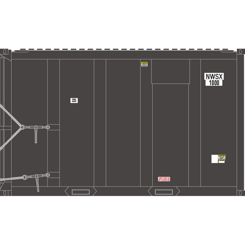 Atlas 50005436 N NWSX 20' High-Cube MSW Container #2 (Set of 4)