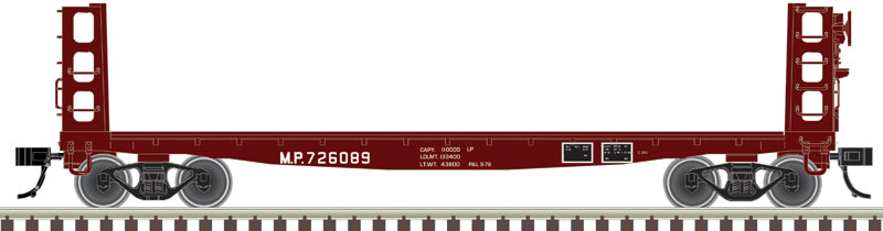 Atlas 50006952 N Missouri Pacific 40' GSI Pulpwood Flat Car #726089