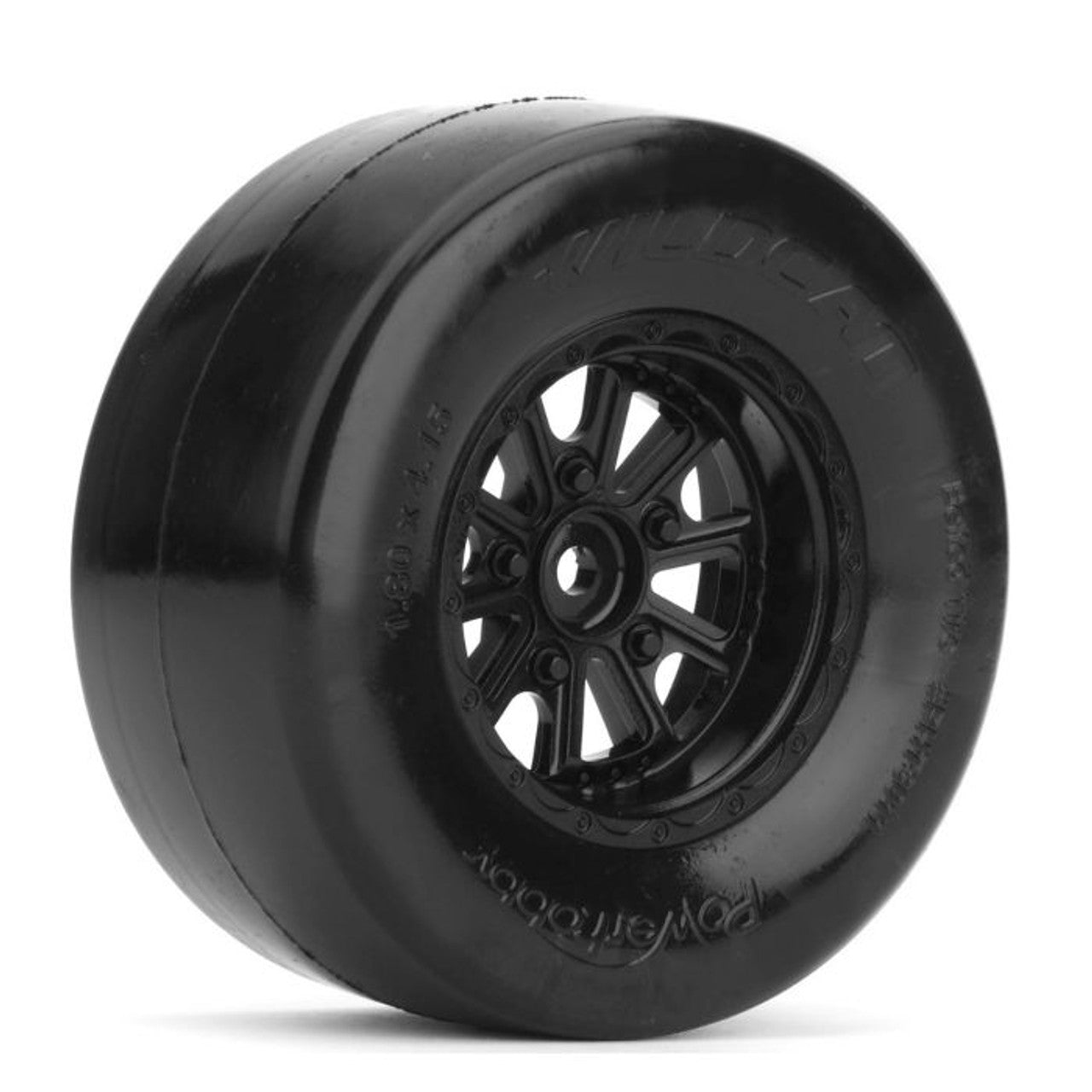 Power Hobby PHT3011-12 1:10 Mounted Wildcat Rear 2.2"/3.0" Drag Racing Tires