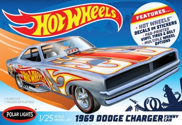 Polar Lights 988 1:25 Hot Wheels 1969 Dodge Charger Funny Car Plastic Model Kit
