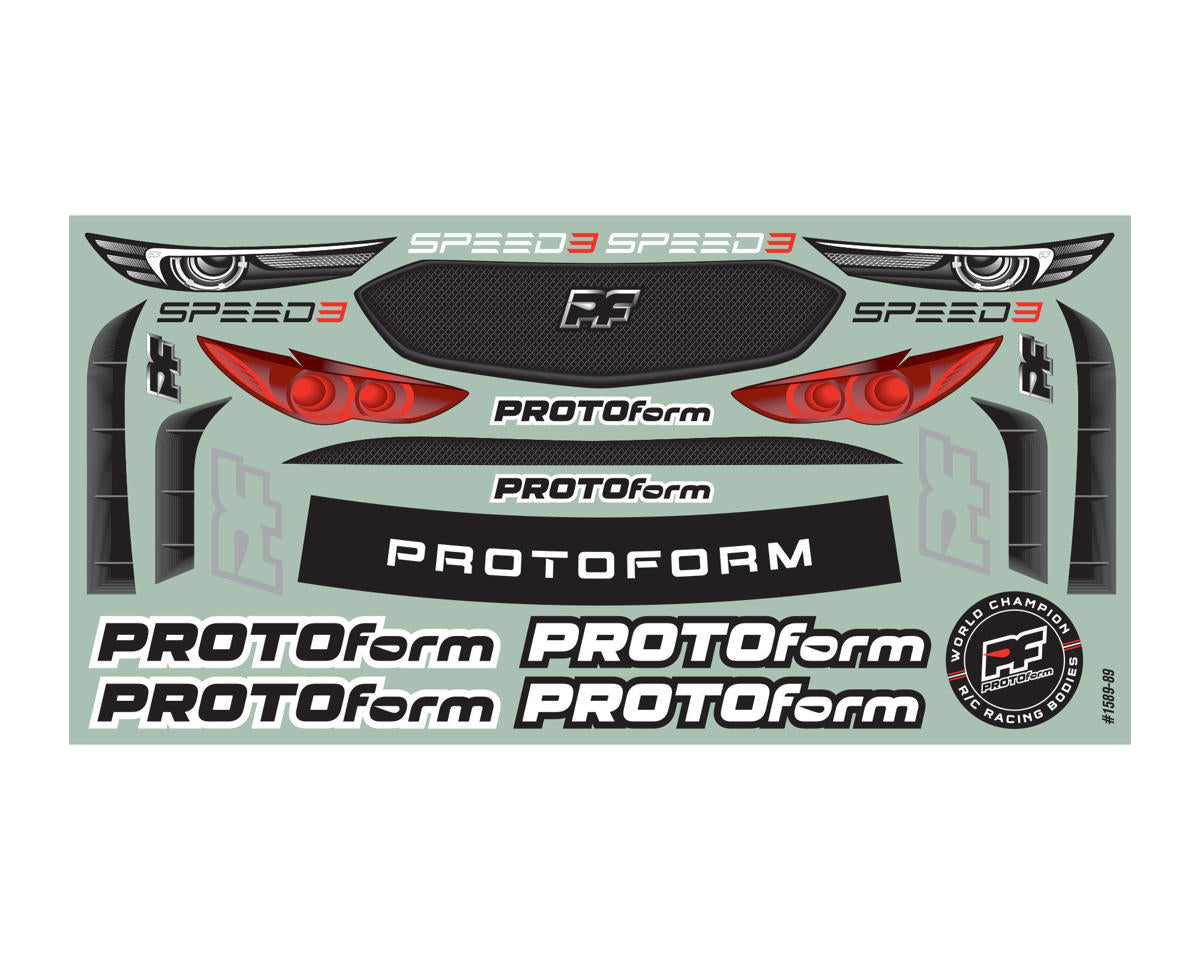 Protoform 1589-25 1:10 190mm Speed3 FWD Touring Car Clear Body