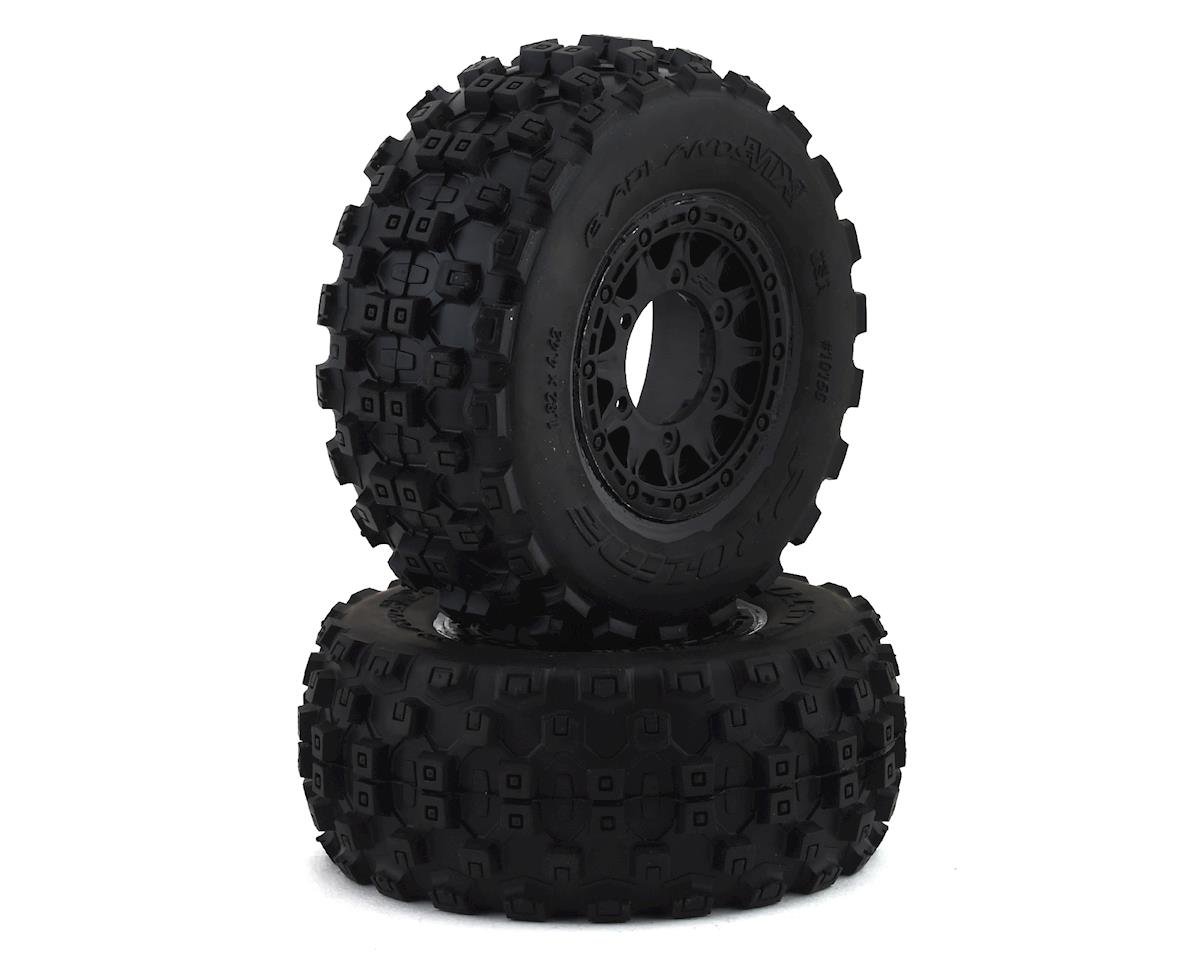 Pro-Line Racing 10156-10 Black Badlands MX SC Tires with Raid Wheels (Pack of 2)