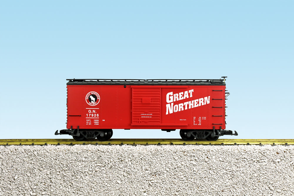 USA Trains R19154A G Great Northern Red/Black Boxcar #17925
