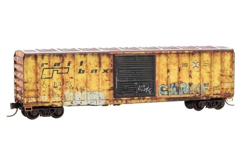 Micro-Trains 02544565 N RBOX Weathered 50' Rib Side Single Door Boxcar #32556