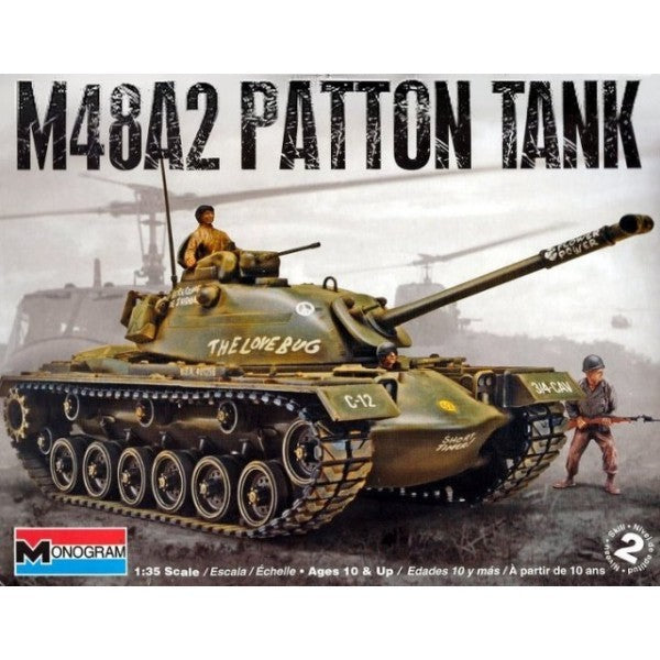 Monogram PM37-198 1:35 M48A-2 50 Ton U.S.Army Patton Military Tank Model Kit