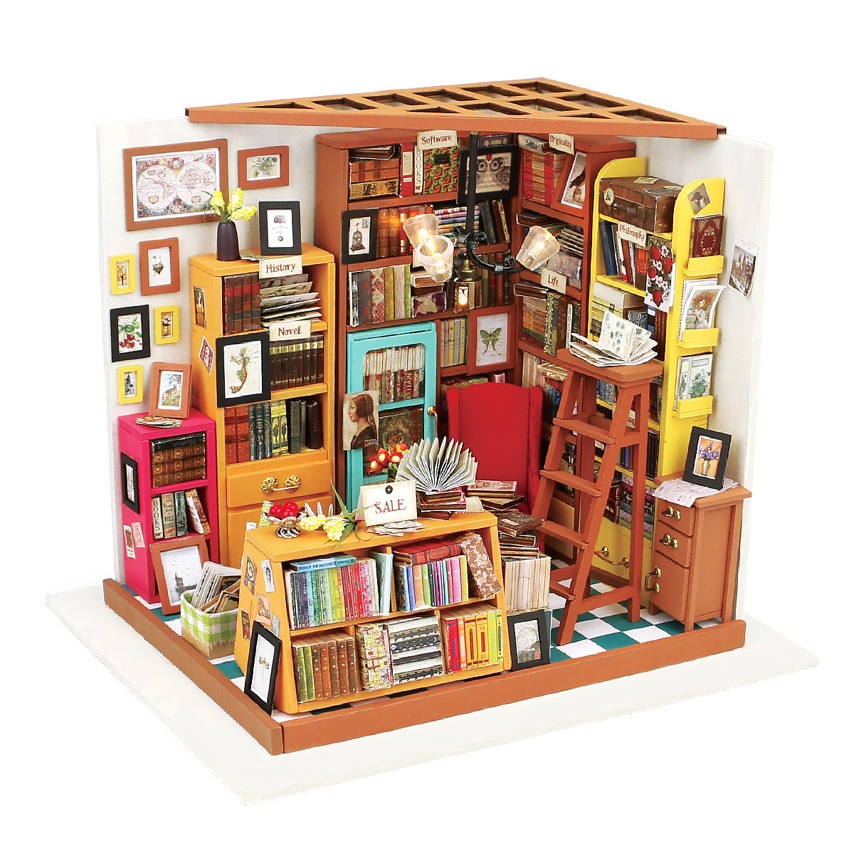 Robotime DG102 Rolife DIY House Sam's Study Room Kit