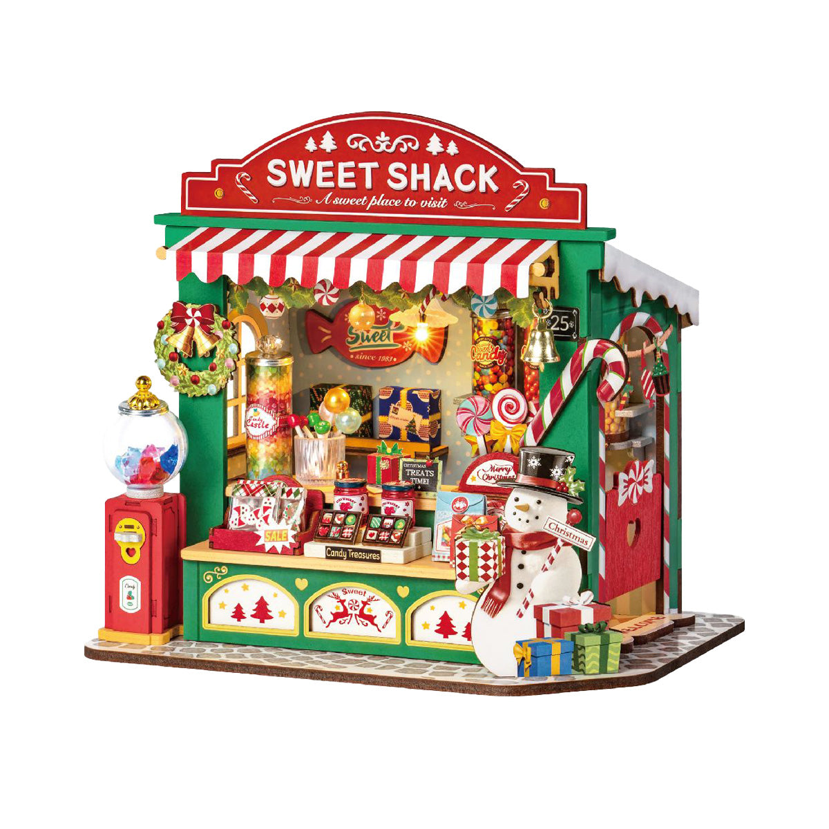 Robotime DS043 Rolife Christmas Candy Stand DIY Miniature House