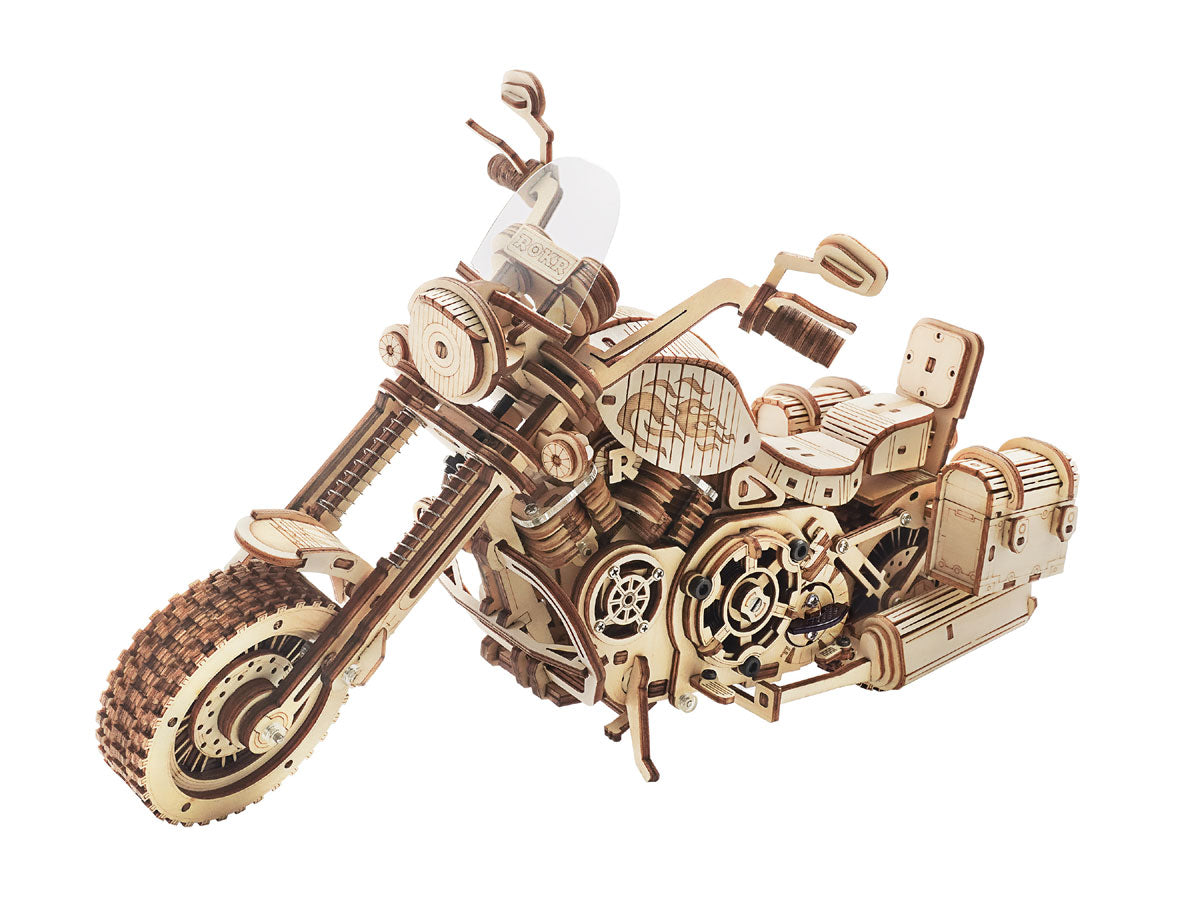 Robotime LK504 ROKR Mechanical Gears Crusiser Motorcycle 3D Wooden Puzzle