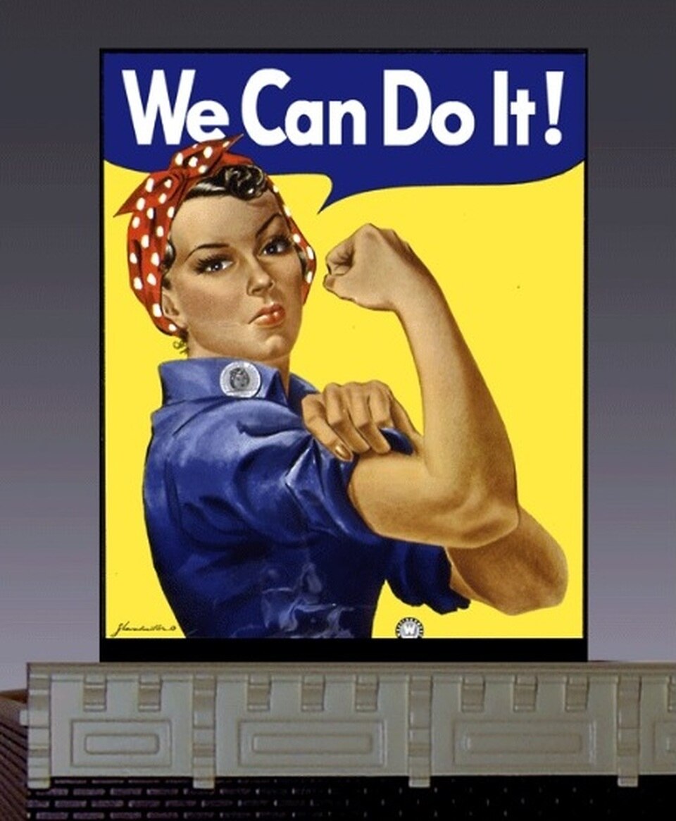 Miller Engineering 443702 HO/N Small We Can Do It Animated Neon Billboard