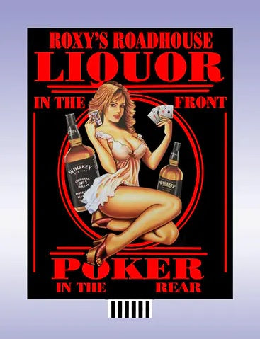 Miller Engineering 44-6552 HO/N 1.65" x 2.2" Small Roxy's Roadhouse Billboard