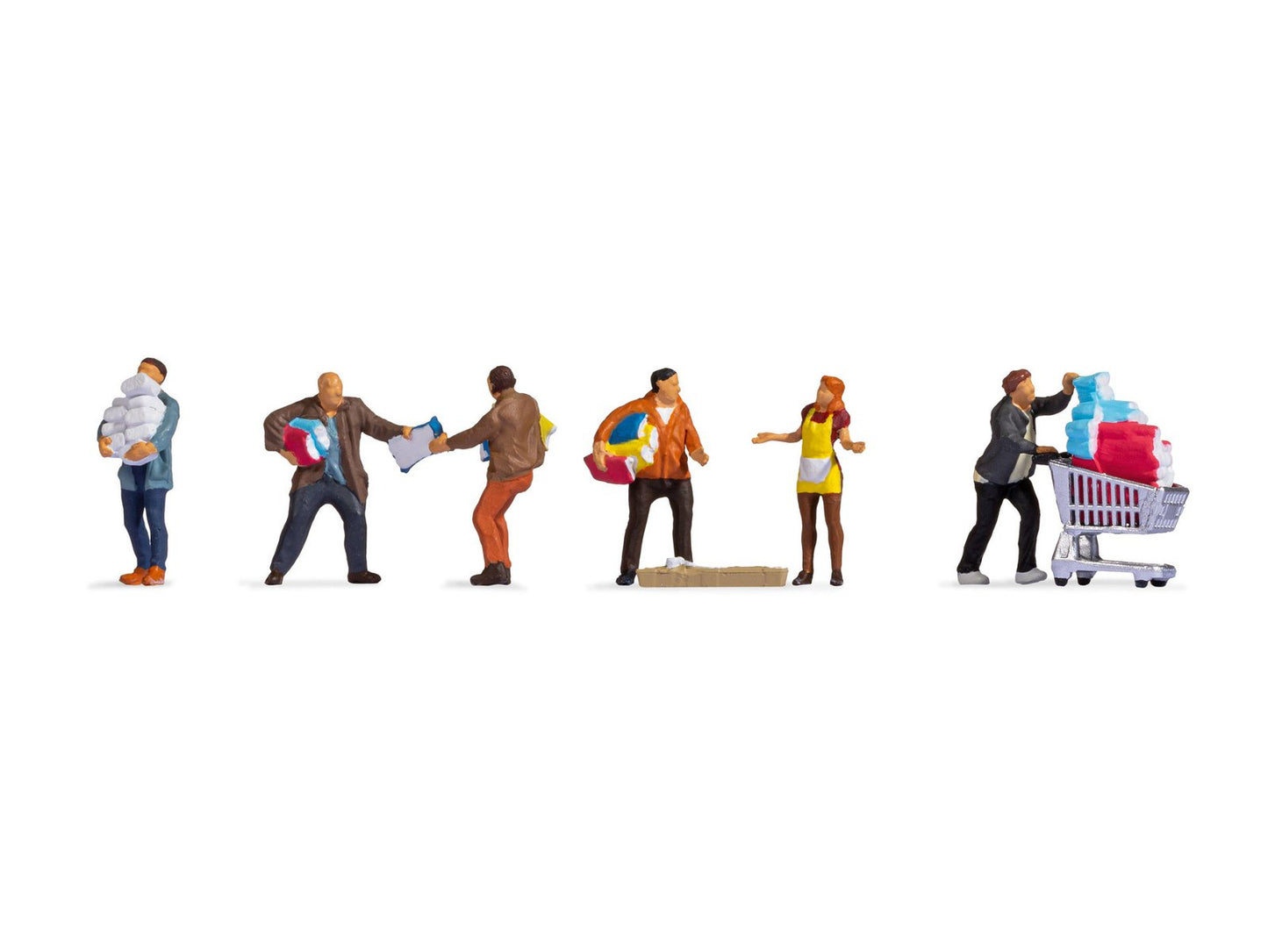 Noch 15519 HO People Panic Buying Figure (Set of 6)
