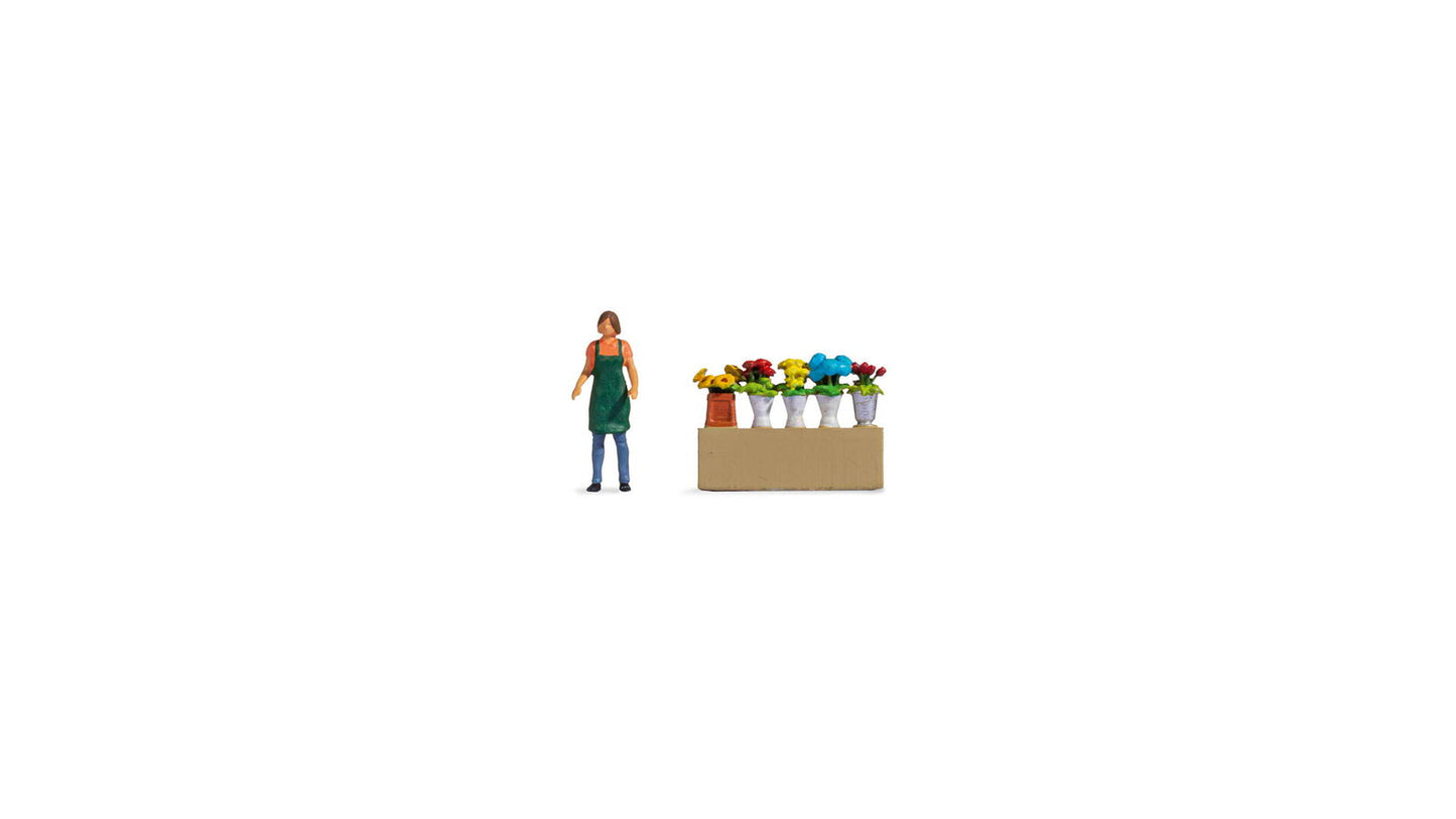 Noch 16502 HO Tiny Scenes Flower Stall