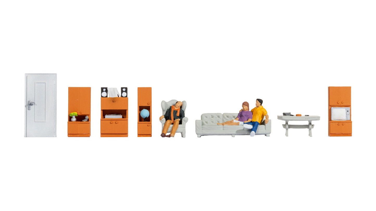 Noch 16286 HO Themed Figures Set Living Room (Set of 5)