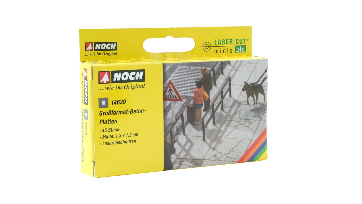 Noch 14629 N 1.3 x 1.3 cm Large Concrete Slabs Laser Cut Kit (Pack of 54)