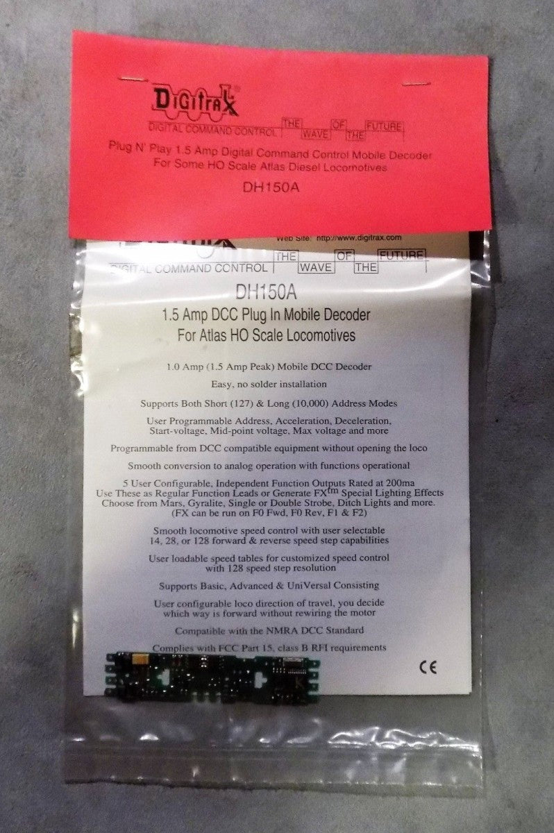 Digitrax DH150A Plug N' Play 1.5 Amp. DCC Decoder