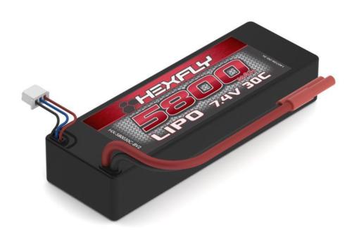 Redcat Racing HX-580030C-BV2 Battery 2S 7.4V LiPo 5800mAh 30C Banana Plug