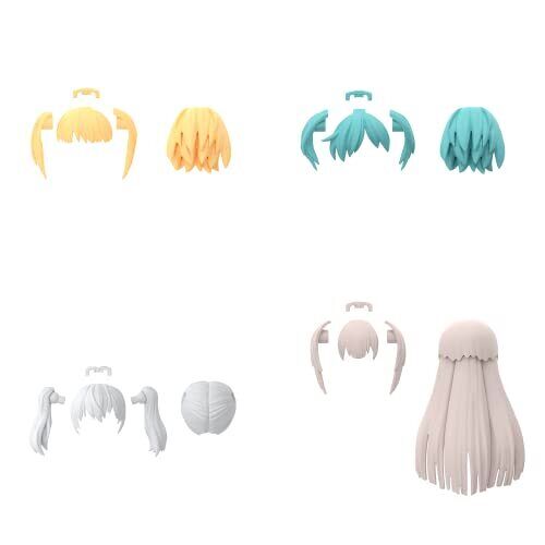Bandai 9032260 30MS Option Hair Style Parts Vol.5 All 4 Types Detail Set