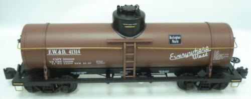 Aristo-Craft 41314 G Scale CBQ Single Dome Tank Car
