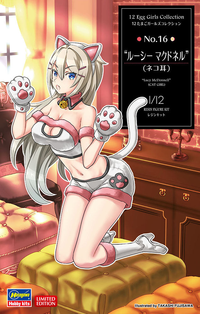 Hasegawa 52285 1:12 Lucy McDonnell Cat Ears Resin Figure Kit