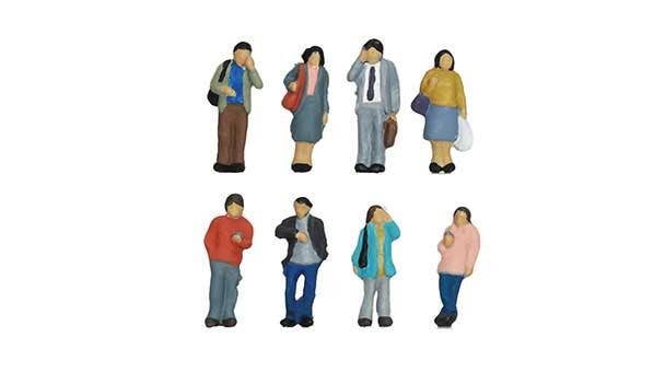 TomyTec 323976 N Standing People Figure (Set of 8)