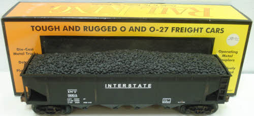 MTH 30-75129 O Gauge Interstate 4-Bay Hopper w/Coal Load LN/Box