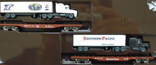 Marklin 82340 Z Scale Flatcar with Tractor Trailers (Set of 2) LN/Box