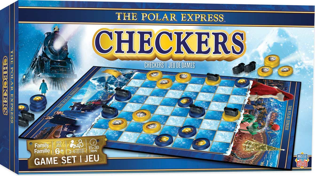 Train Enthusiast Vendors 419834 The Polar Express Checkers Board Game