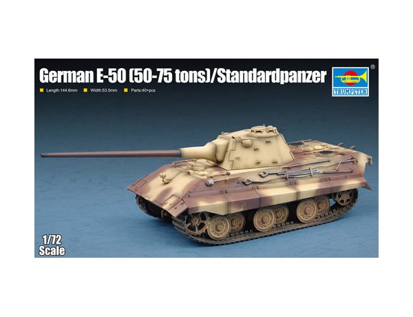 Trumpeter 07123 1:72 German E-50 50-75 tons/Standardpanzer Model Kit Model Kit