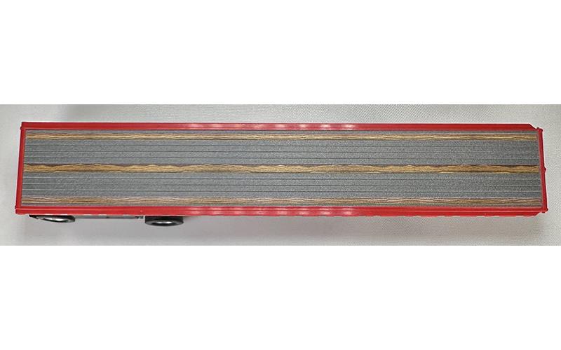 HO Logistics Replicas 478 HO Red High Boy Spread Axle Flat Bed Trailer