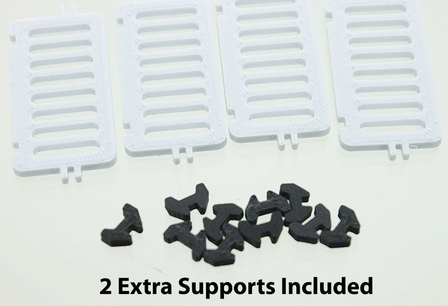 3D to Scale 50-103-WT 1:50 White Plastic Pedestrian Barricades (Pack of 4)