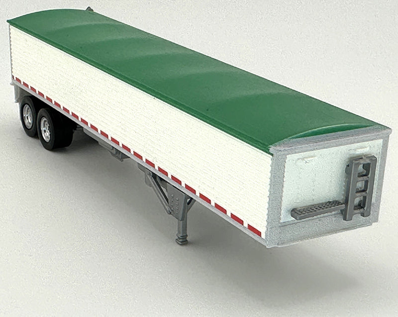HO Logistics Replicas 466 HO Covered Grain Trailer with Green Tarp