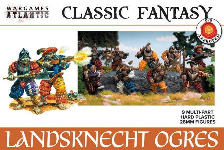 Wargames Atlantic CF6 28 mm Classic Fantasy Landsknecht Ogres Figures Set