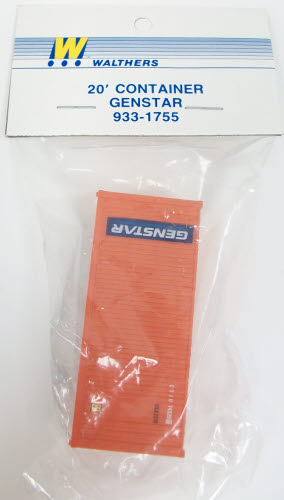 Walthers 933-1755 HO Scale Genstar 20' Plastic Container