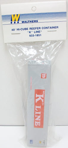 Walthers 933-1851 HO Scale "K" Line 40' High Cube Reefer Container