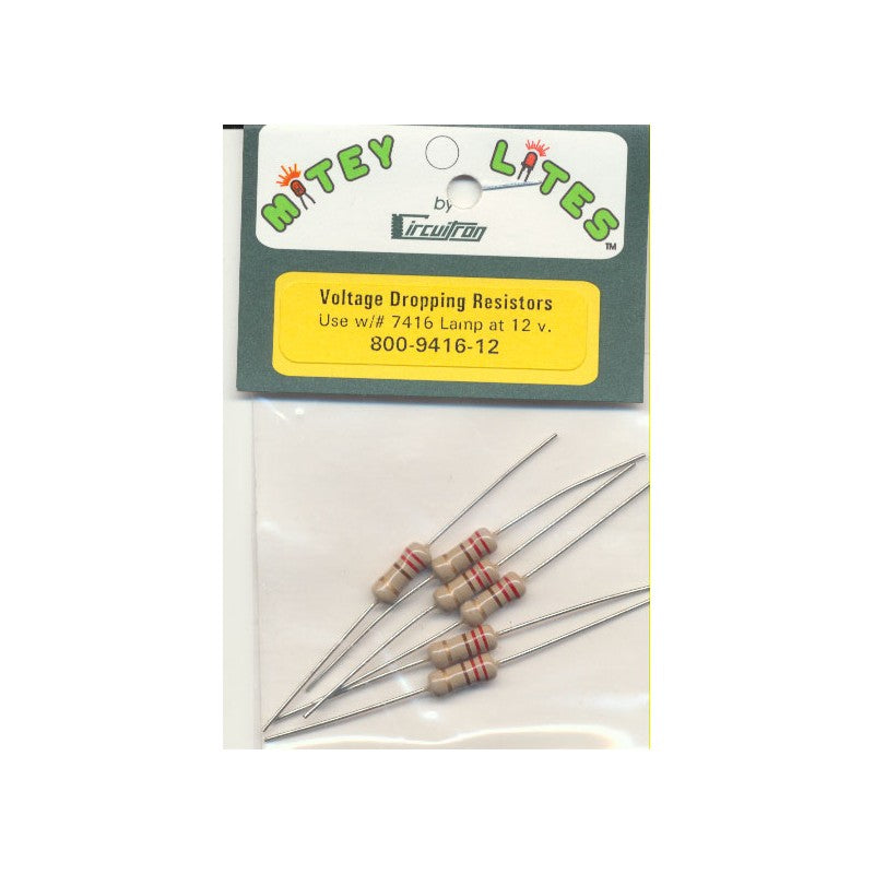 Circuitron 800-9416-12 12 Volts High-Output Lamp Dropping Resistor (Pack of 6)